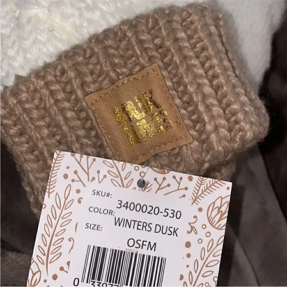 MUK LUKS NWT Women's Colorblock Mitten, Winters Dusk, OS